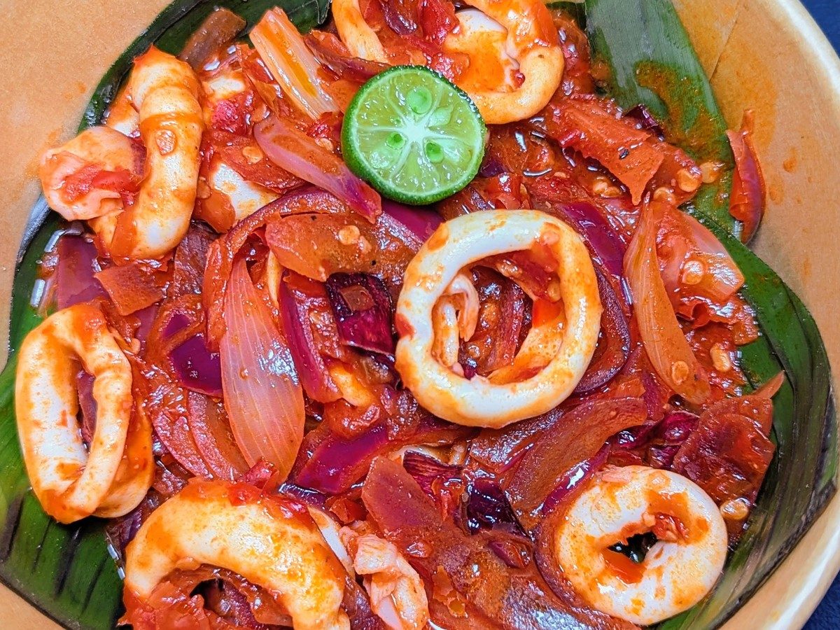 Halal keto Sambal Sotong from Kyla With Keto, keto nasi campur meal delivery Singapore